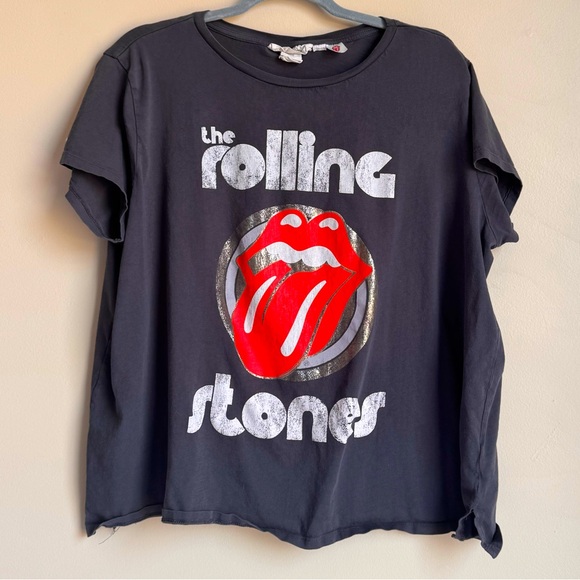 H&M Tops - H&M Black Rolling Stones Graphic Tee